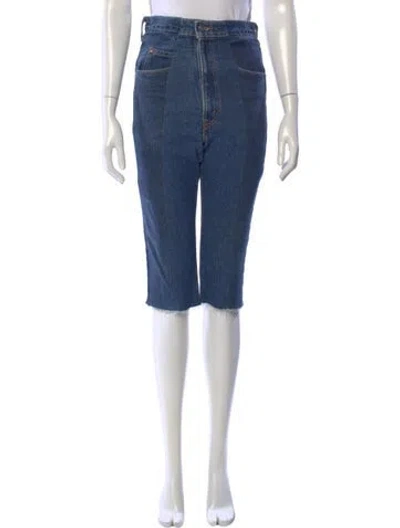Pre-owned E.l.v Denim High-rise Straight Leg Jeans In Blue