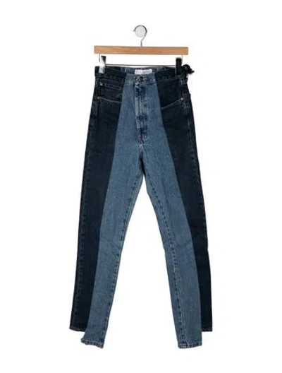 Pre-owned E.l.v Denim High-rise Straight Leg Jeans In Blue