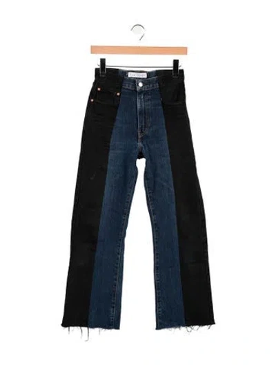 Pre-owned E.l.v Denim High-rise Straight Leg Jeans In Blue
