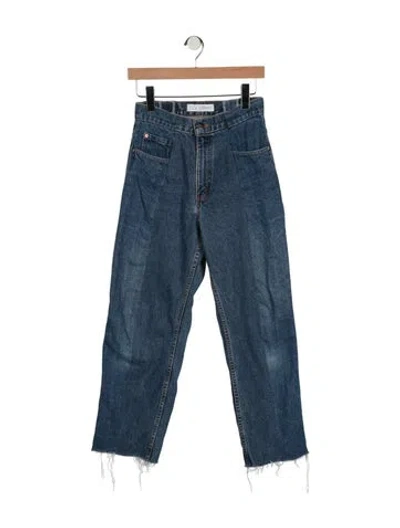 Pre-owned E.l.v Denim High-rise Straight Leg Jeans In Blue