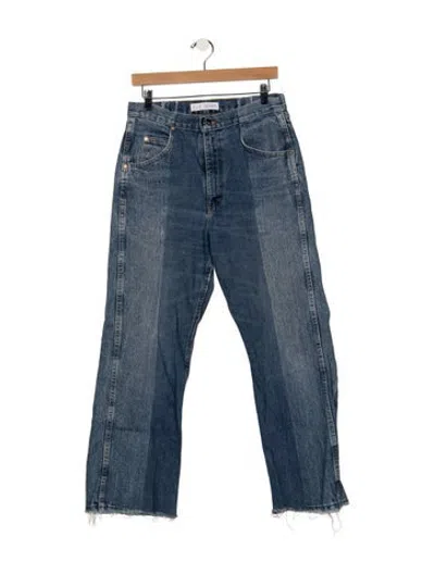 Pre-owned E.l.v Denim High-rise Straight Leg Jeans In Blue
