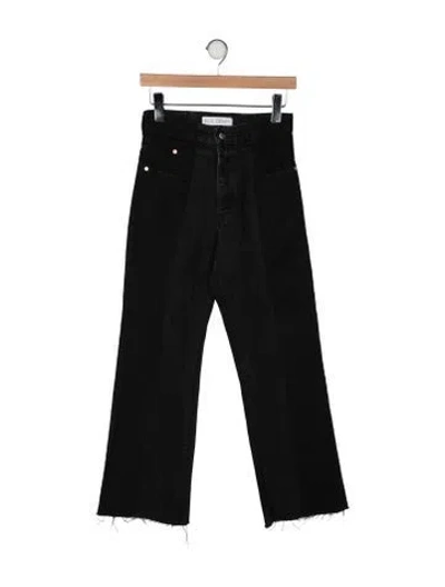 Pre-owned E.l.v Denim High-rise Wide Leg Jeans In Black