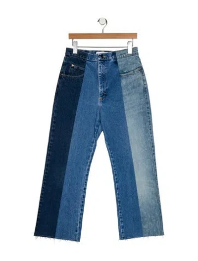 Pre-owned E.l.v Denim High-rise Wide Leg Jeans In Blue