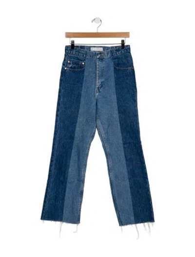 Pre-owned E.l.v Denim High-rise Wide Leg Jeans In Blue