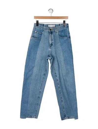 Pre-owned E.l.v Denim High-rise Wide Leg Jeans In Blue