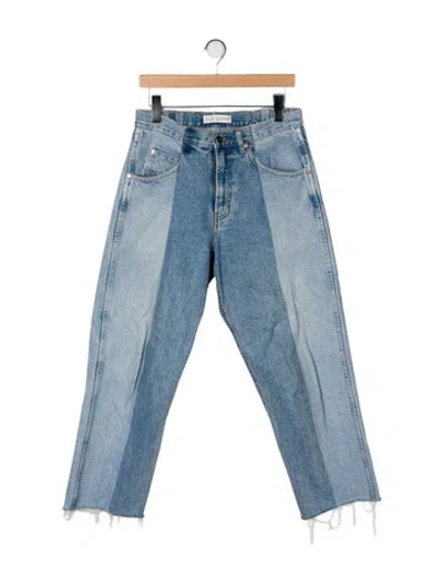 Pre-owned E.l.v Denim High-rise Wide Leg Jeans In Blue