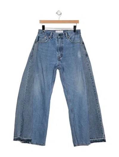 Pre-owned E.l.v Denim High-rise Wide Leg Jeans In Blue