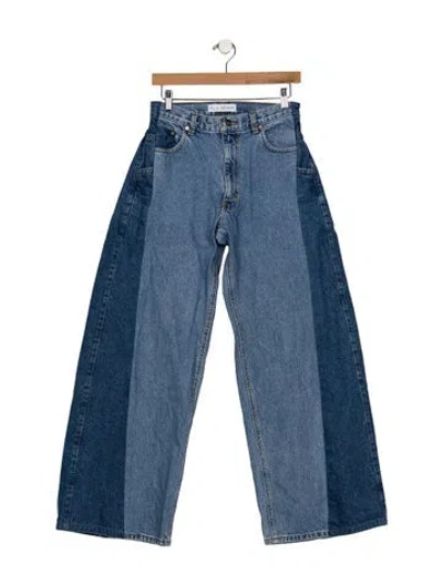 Pre-owned E.l.v Denim High-rise Wide Leg Jeans In Blue