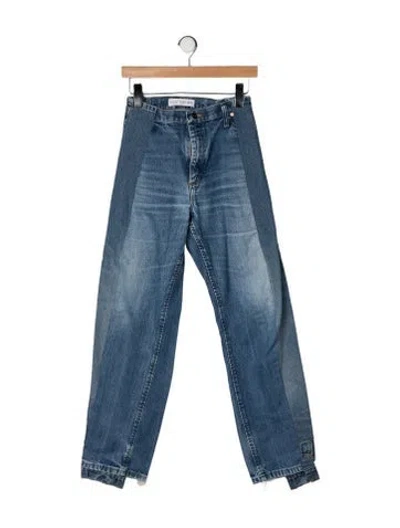 Pre-owned E.l.v Denim High-rise Wide Leg Jeans In Blue