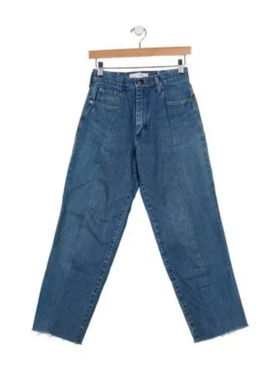 Pre-owned E.l.v Denim High-rise Wide Leg Jeans In Blue