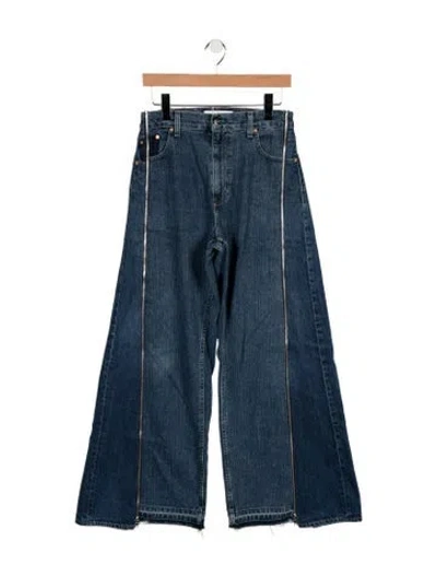 Pre-owned E.l.v Denim High-rise Wide Leg Jeans In Blue