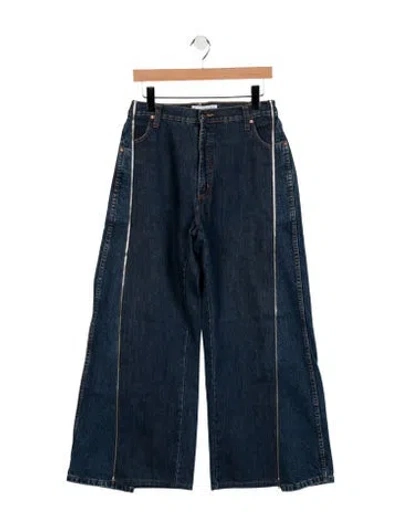 Pre-owned E.l.v Denim High-rise Wide Leg Jeans In Blue