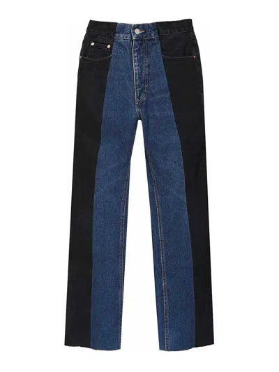 E.l.v Denim Chic Flared Jeans Multicolor In Blue