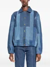 E.l.v Denim Kara Bomber Jacket In Blue