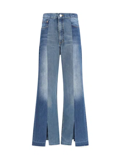 E.l.v Denim Light Blue Flared High Rise Jeans
