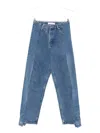 E.l.v Denim Luna Panelled Straight-leg Jeans In Blue