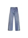 E.l.v Denim Maya Panelled Frayed Jeans In Blue