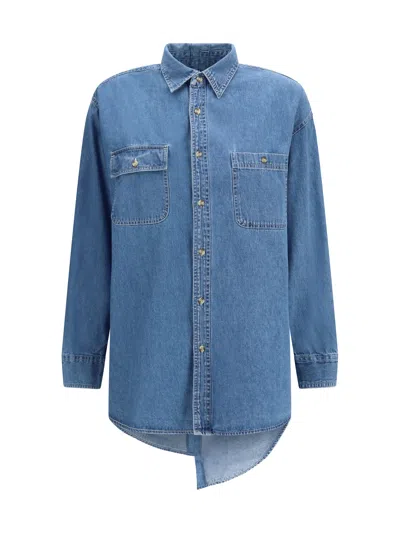 E.l.v Denim E.l.v. Denim Mid-blue Cotton Denim Shirt