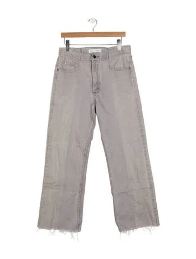 Pre-owned E.l.v Denim Mid-rise Straight Leg Jeans In Grey