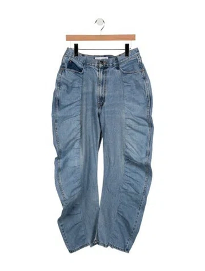 Pre-owned E.l.v Denim Mid-rise Wide Leg Jeans In Blue