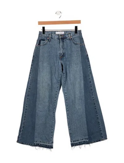 Pre-owned E.l.v Denim Mid-rise Wide Leg Jeans In Blue