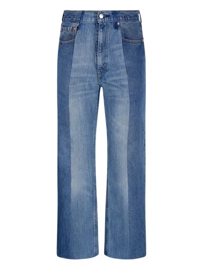 E.l.v Denim Panelled Jeans In Blue