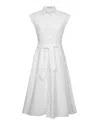E.l.v Denim E. L.v. Denim Women's Parker Cotton-poplin Midi Dress In White