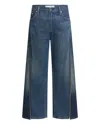 E.l.v Denim Siouxie Wide Leg Zip Jeans In Blue