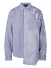 E.l.v Denim Striped Pocket Shirt In Blue