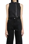 E.l.v Denim Jeannie Biker Top In Black