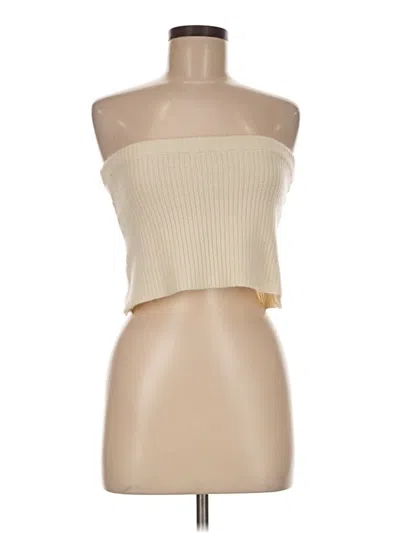 Pre-owned E.l.v Denim Tube Top Yellow Strapless Neckline Tops