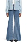 E.l.v Denim Odette Flared Jeans In Light Blue In Blue