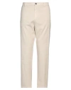 Elvine Man Pants Beige Size 34 Linen, Cotton, Elastane In Beige