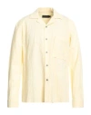 Elvine Man Shirt Light Yellow Size M Cotton In Yellow