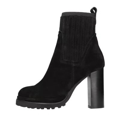 Elvio Zanon Boots Black In Nero Neri E Grigi