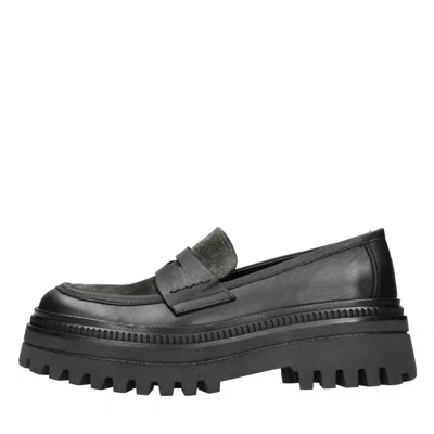 Elvio Zanon Flat Shoes Black In Nero Scuri