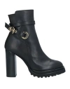 Elvio Zanon Woman Ankle Boots Black Size 9 Calfskin In Black