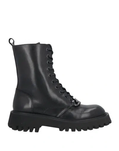 Elvio Zanon Woman Ankle Boots Black Size 7 Leather