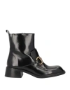 Elvio Zanon Woman Ankle Boots Black Size 10 Soft Leather In Black