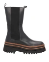 Elvio Zanon Woman Ankle Boots Black Size 11 Soft Leather