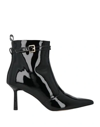 Elvio Zanon Woman Ankle Boots Black Size 8 Textile Fibers