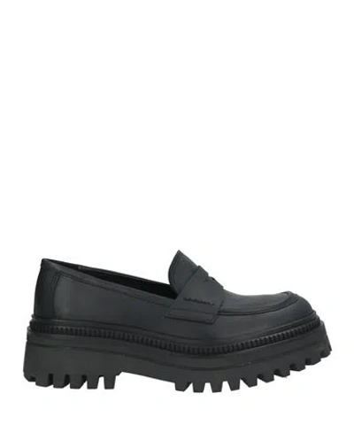 Elvio Zanon Woman Loafers Black Size 7 Leather