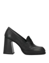 Elvio Zanon Woman Loafers Black Size 8 Leather