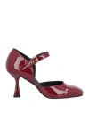 Elvio Zanon Woman Pumps Brick Size 8 Leather In Red
