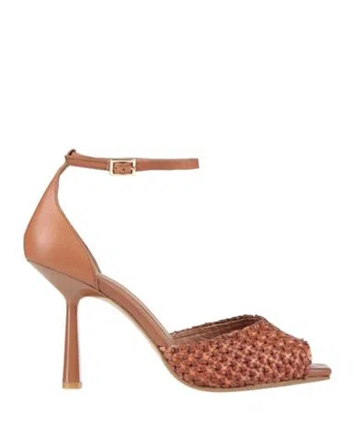 Elvio Zanon Woman Sandals Brown Size 9 Soft Leather