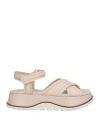 Elvio Zanon Woman Sandals Cream Size 6 Leather In White