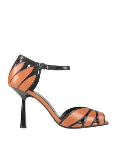 Elvio Zanon Woman Sandals Tan Size 10 Soft Leather
