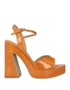 Elvio Zanon Woman Sandals Tan Size 8 Leather In Brown