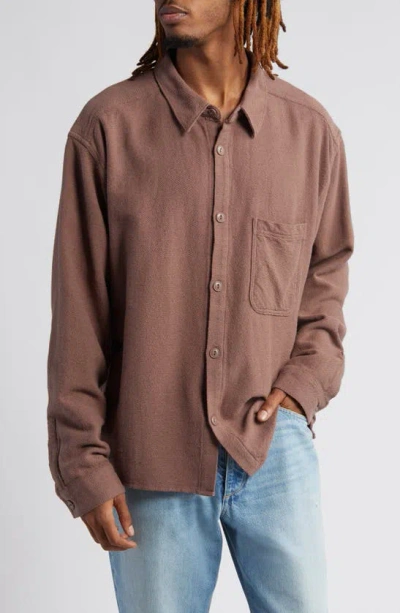 Elwood '90s Flannel Button-up Shirt In Cedar
