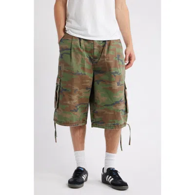 Elwood Baggy Camo Shorts In Multi